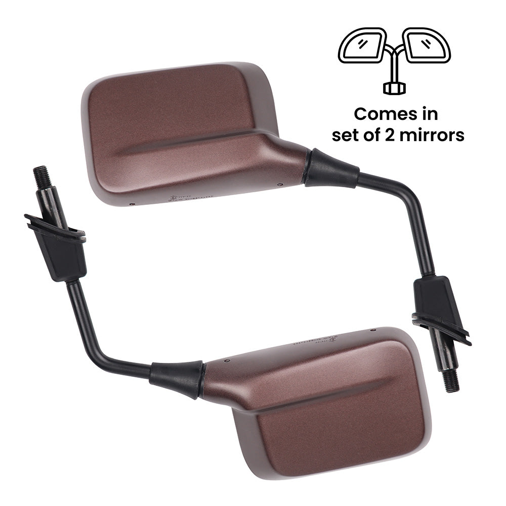 TVS Mirror Set (Left & Right) for IQUBE - Painted Copper Bronze